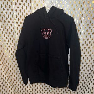 Shane Dawson x Jeffree star logo pink pig black hoodie size M